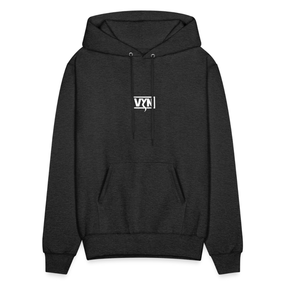 VYN Men's Hoodie white logo - charcoal grey