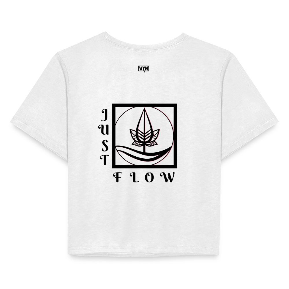 VYN Just Flow Women's Cropped T-Shirt - white