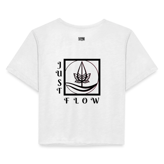 VYN Just Flow Women's Cropped T-Shirt - white