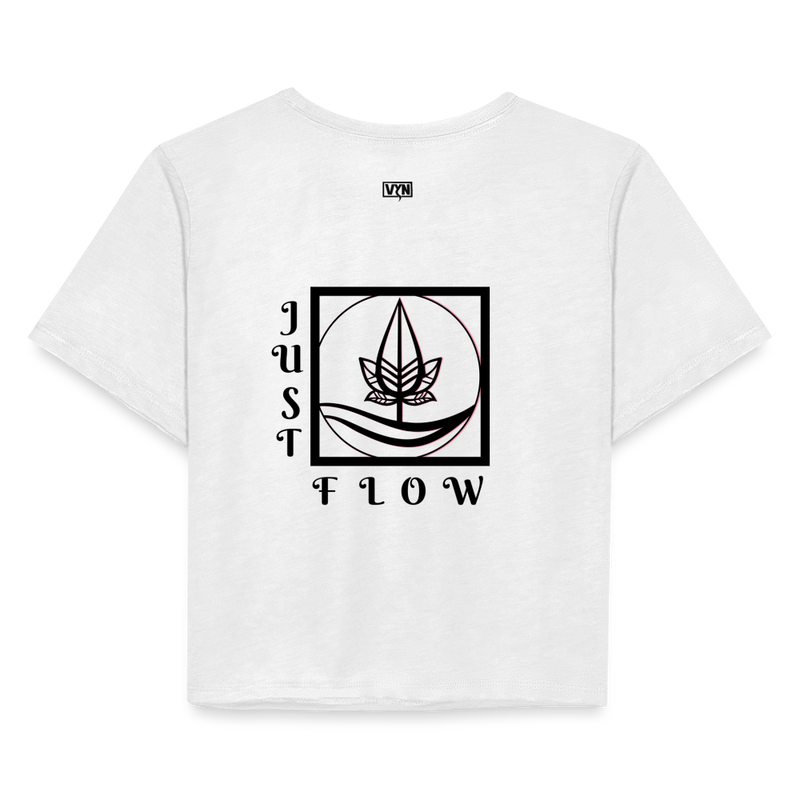 VYN Just Flow Women's Cropped T-Shirt - white