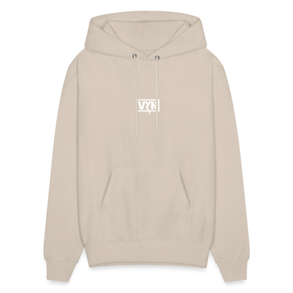 VYN Men's Hoodie white logo - Sand