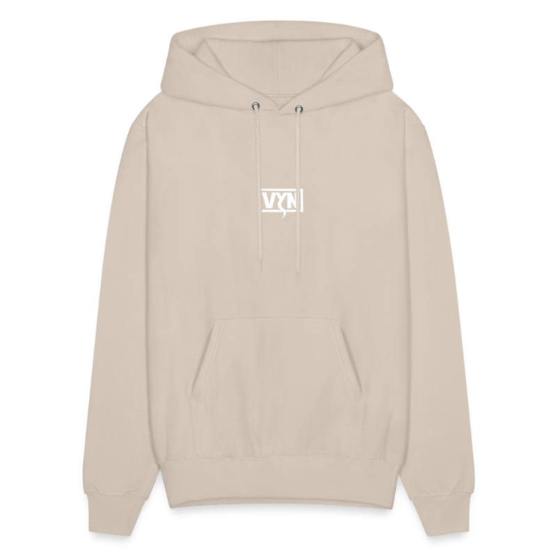 VYN Men's Hoodie white logo - Sand