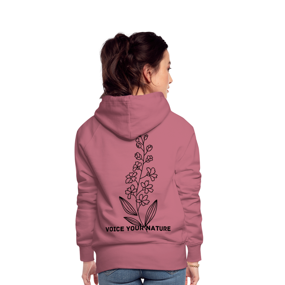 VYN Women’s Hoodie Dark print - mauve