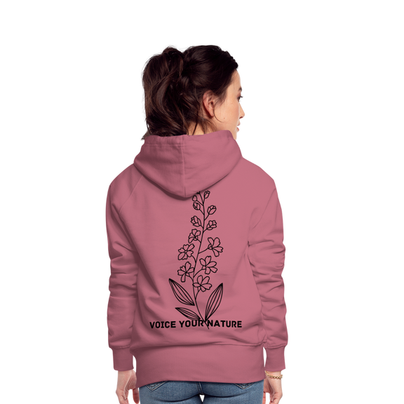 VYN Women’s Hoodie Dark print - mauve