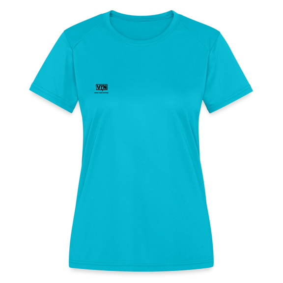 VYN Women's Moisture Wicking Performance T-Shirt - turquoise