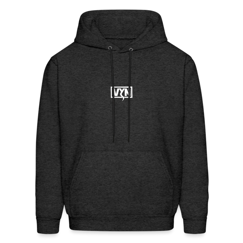 VYN Men's Hoodie white logo - charcoal grey