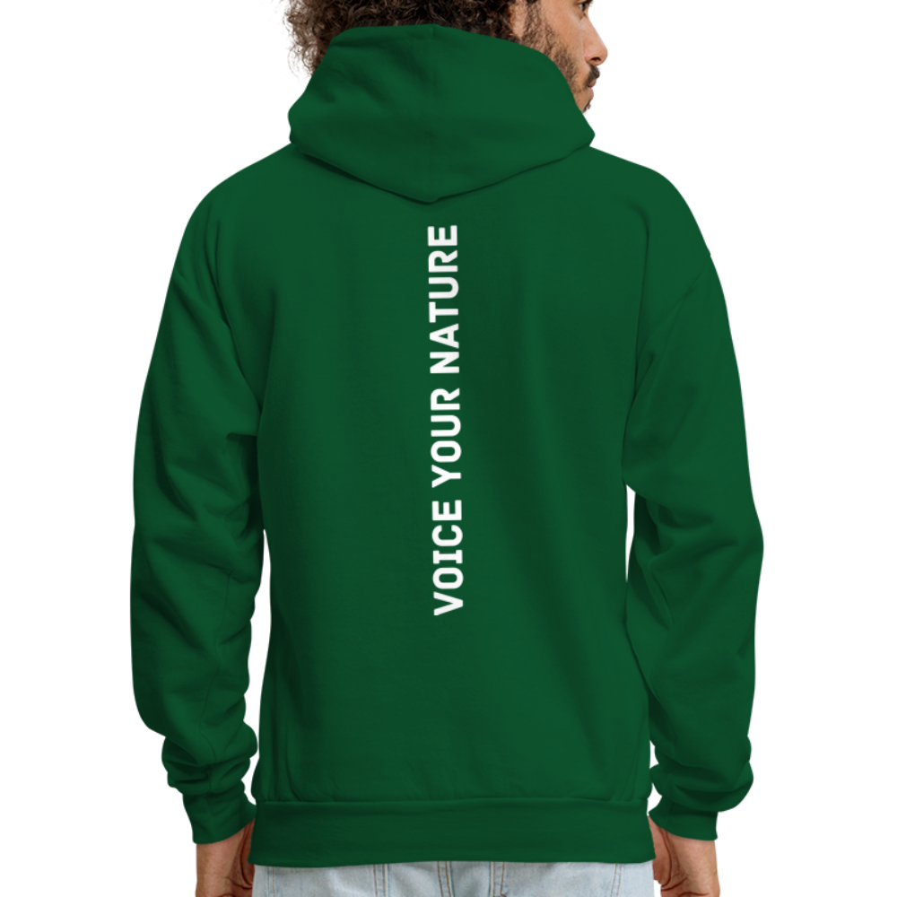 VYN Men's Hoodie white logo - forest green