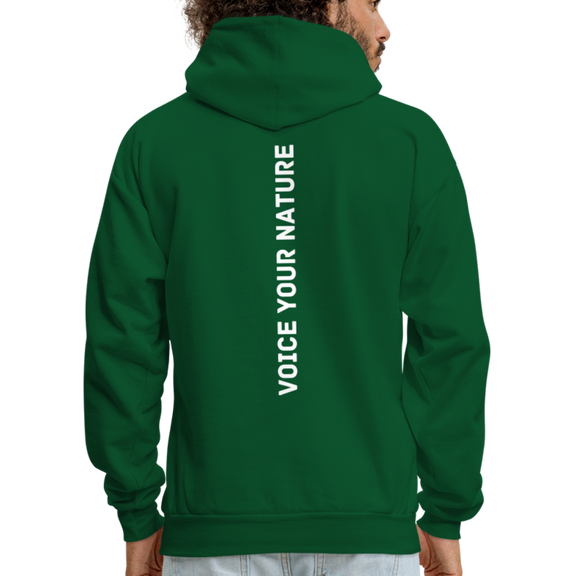 VYN Men's Hoodie white logo - forest green