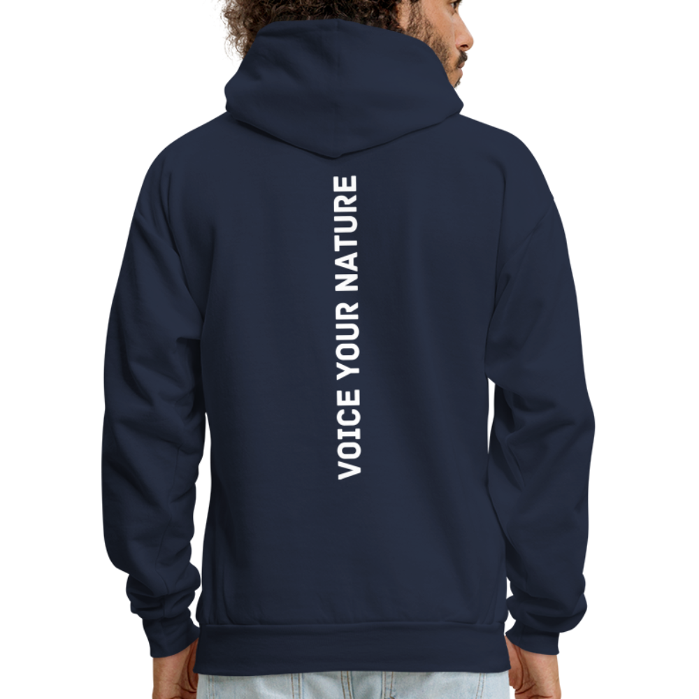 VYN Men's Hoodie white logo - navy