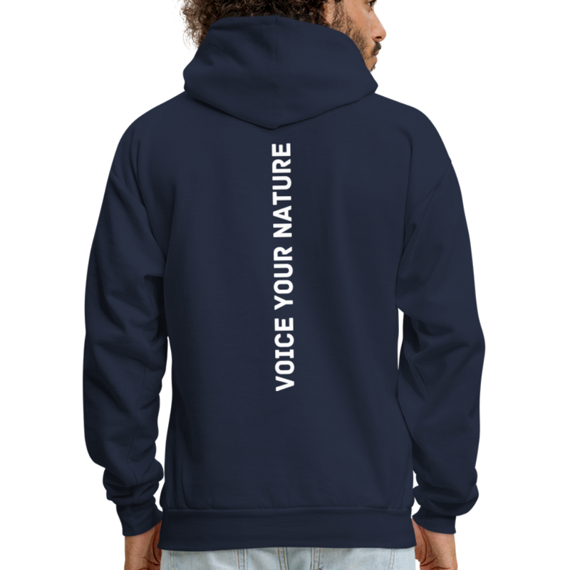 VYN Men's Hoodie white logo - navy