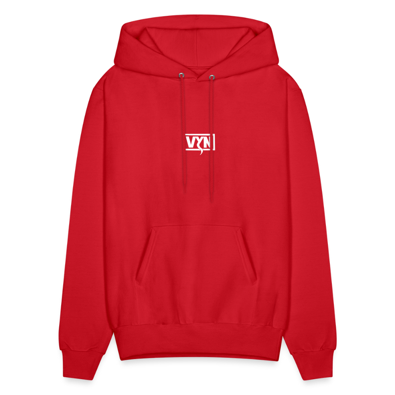 VYN Men's Hoodie white logo - red