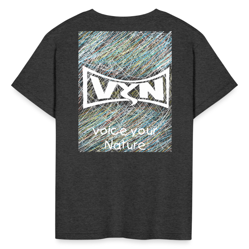 VYN “outside the lines” Kids' T-Shirt - heather black