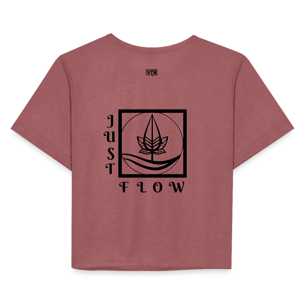 VYN Just Flow Women's Cropped T-Shirt - mauve