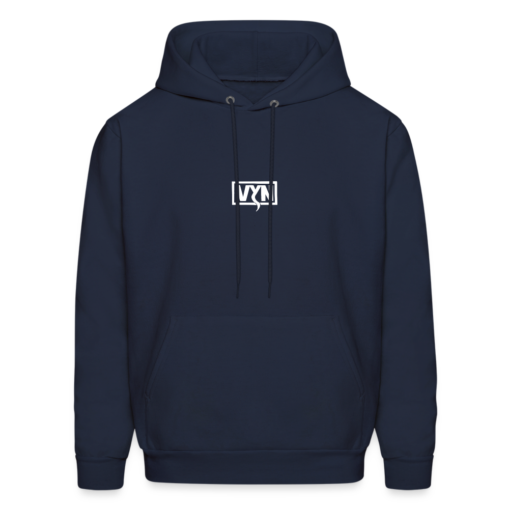 VYN Men's Hoodie white logo - navy