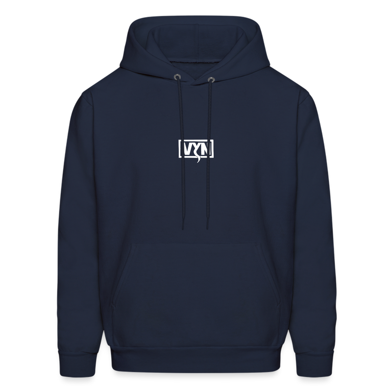 VYN Men's Hoodie white logo - navy